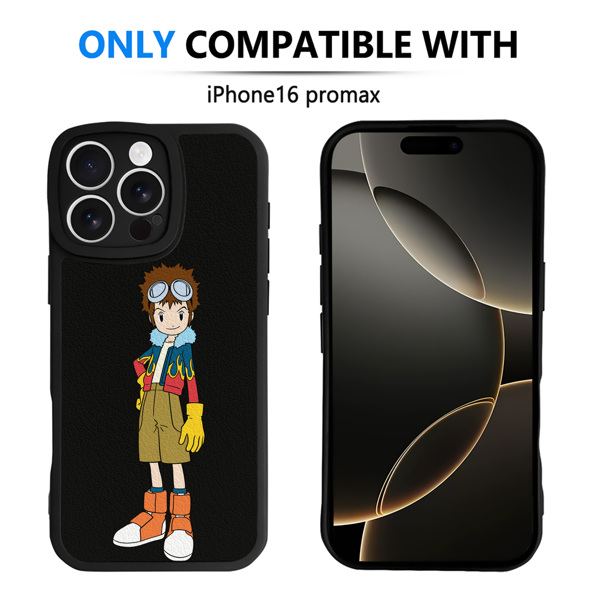 （画像用） Digimon デジタルモンスター/デジモン 【iPhone 16シリーズ対応】シリコンスマホケース（レザー調） 材質：シリコン